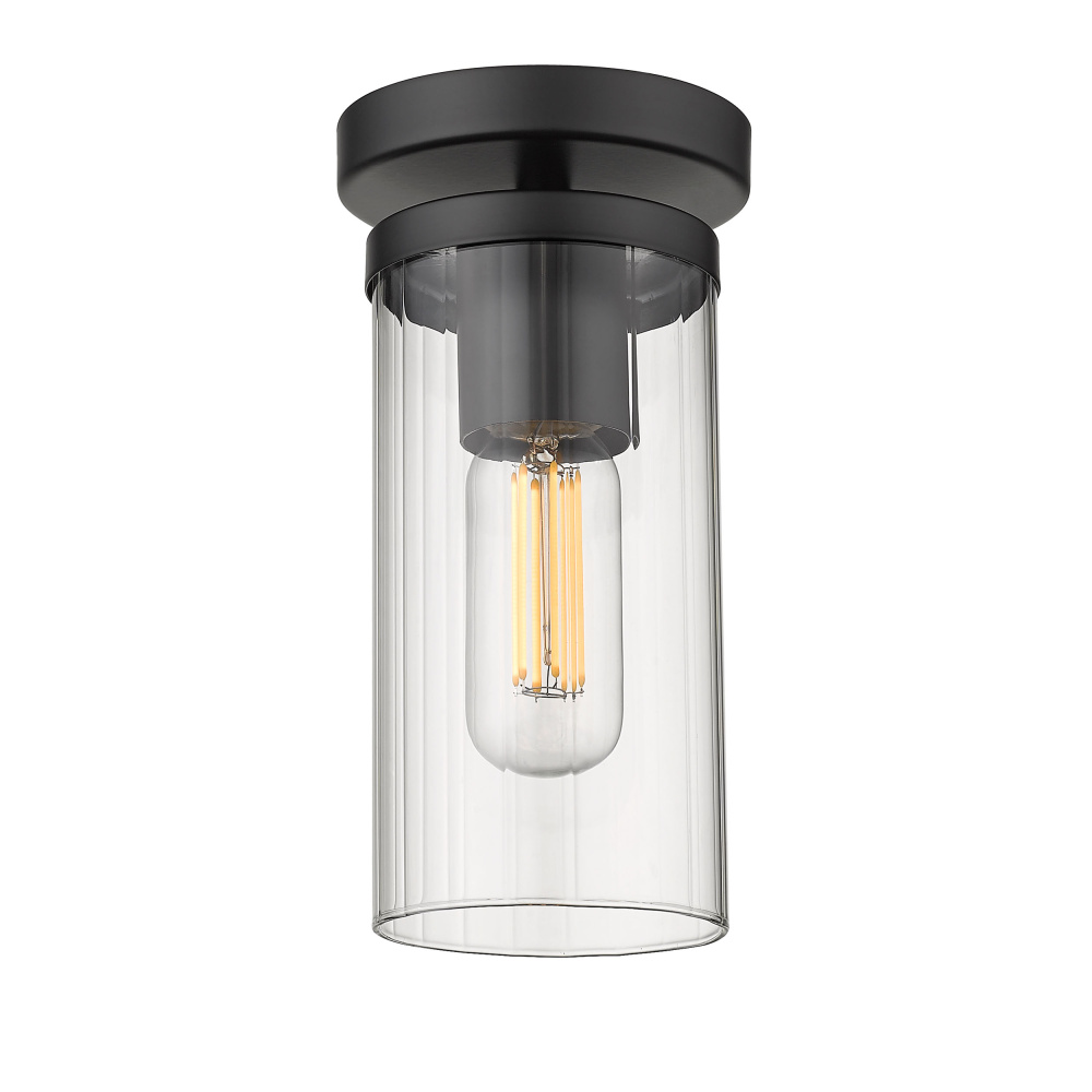 Golden Lighting Winslett 1-light Semi-Flush Mount in Matte Black